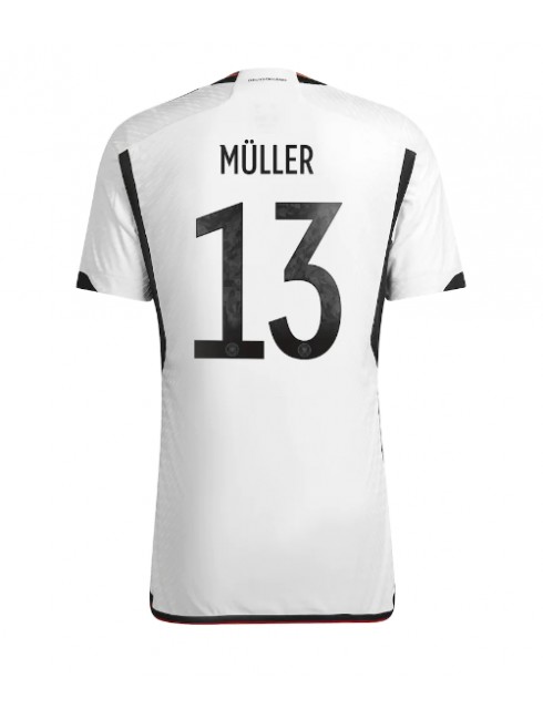 Tyskland Thomas Muller #13 Replika Hemmakläder VM 2022 Kortärmad
